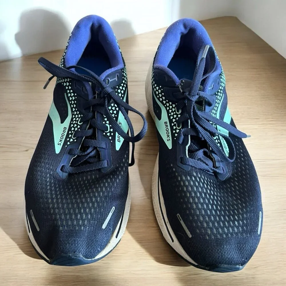 Brooks Ghost 14 Blue Purple Athletic Running Sneakers Women's Size US 10.5 Wide - Picture 2 of 7